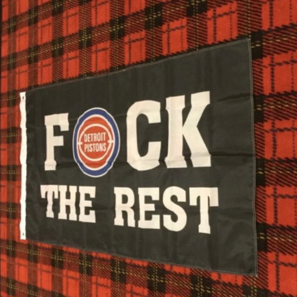 Brand new Detroit Pistons banner flag